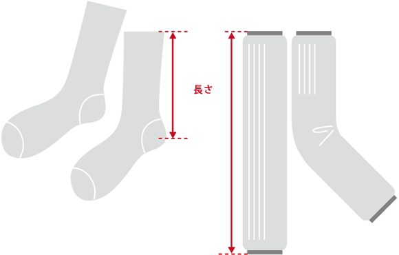 レッグウェア商品仕上がり寸法基準