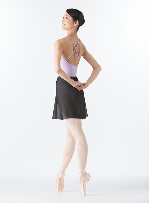 Marty Leotard Crossed Back +Chiffon Wrap Skirt