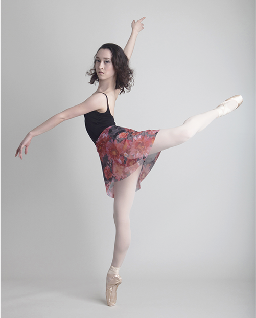 Marty Leotard Camisole U neck +Printed Tulle Skirt